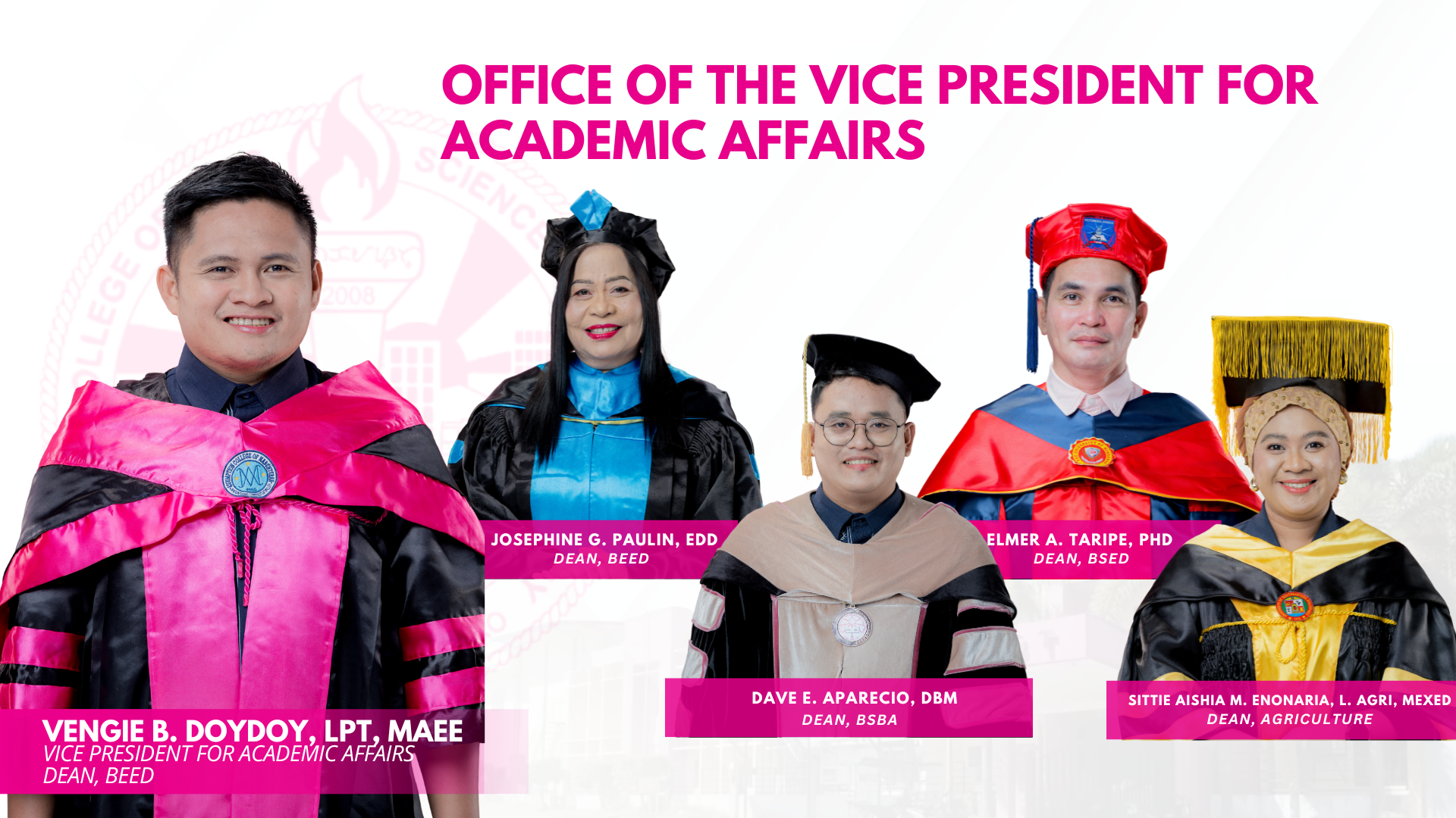 Office of the Vice President for Academic Affairs Structure